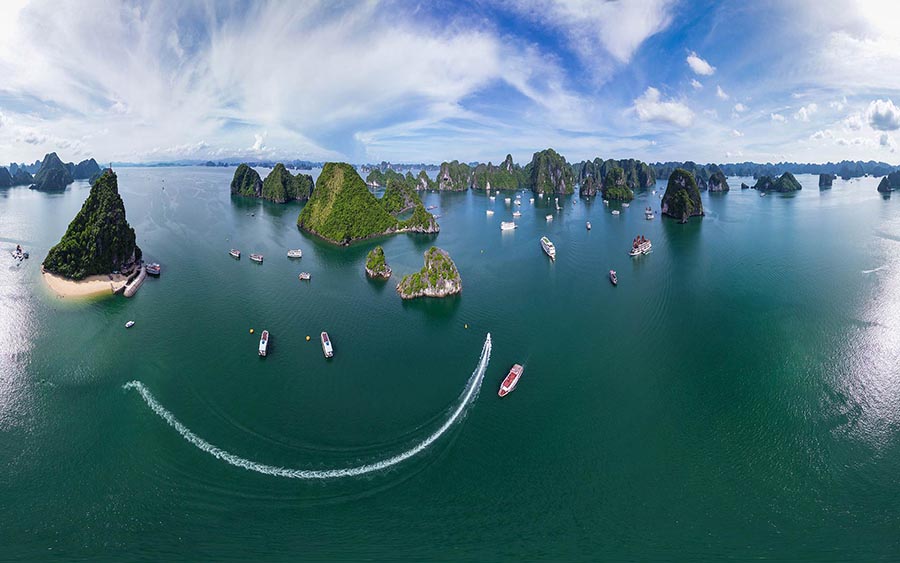 Halong Bay - one of the seven natural wonders of the world